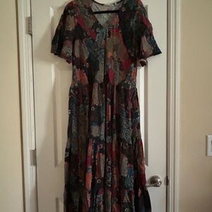 Soft Surroundings Multicolor Patchwork Maxi Dress 1X